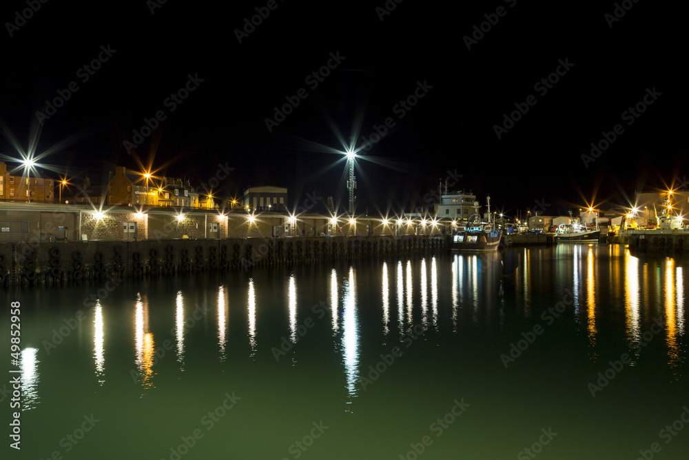 Peterhead Harbour Night Photo