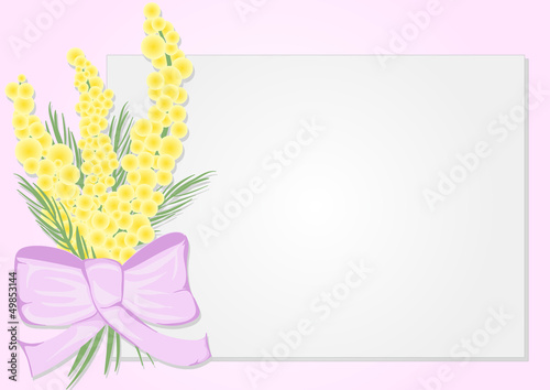 bigliettino mimose