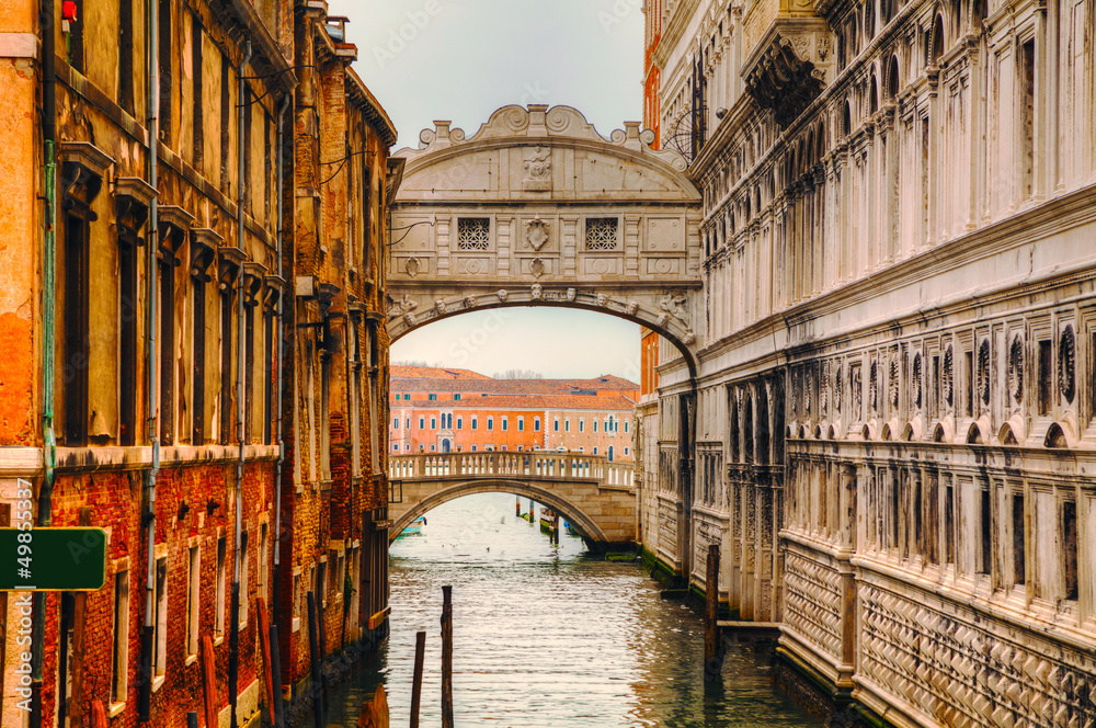 Bridge of Sighs in Venice, Italy