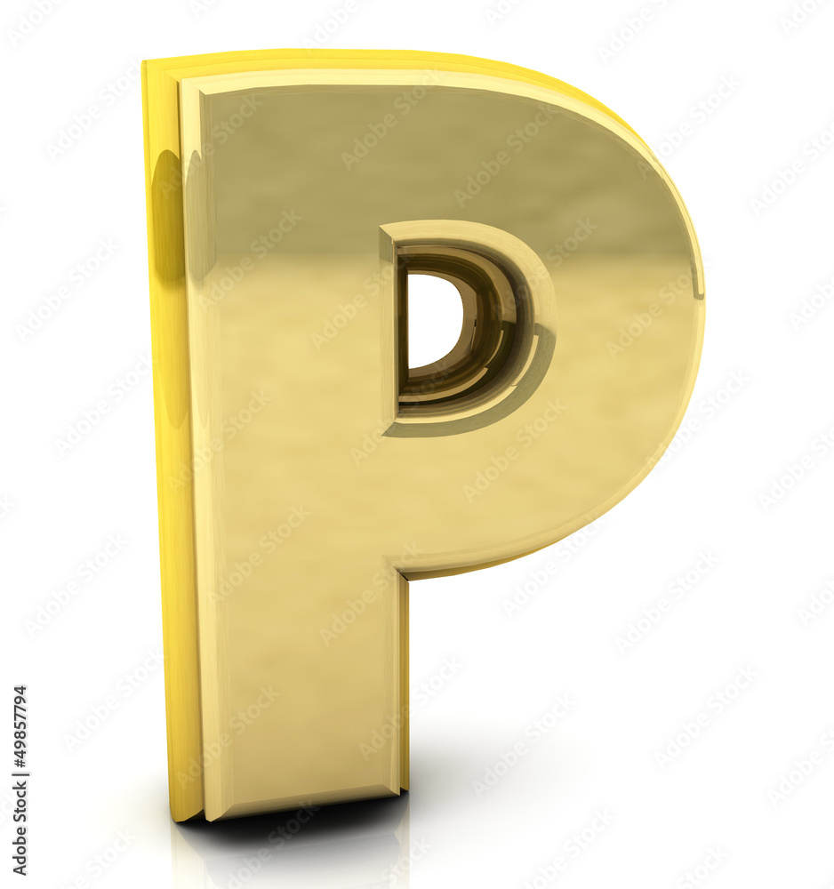 3d rendering of the letter p