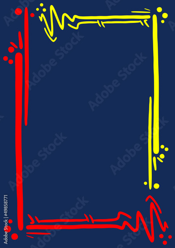 Red and yellow frame