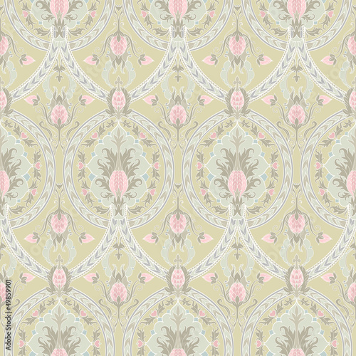 retro pattern with pineapples photo