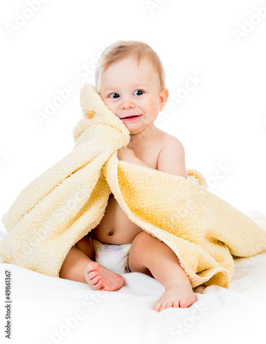 Adorable happy baby boy in ...