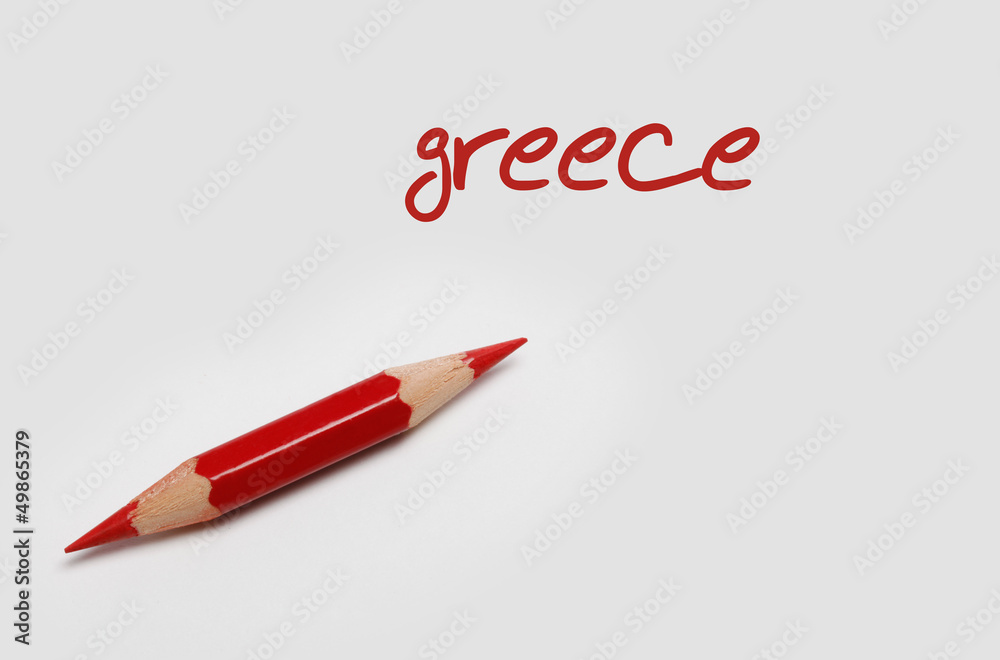 Rotstift mit Schrift Greece Rotstift mit Schrift Greece