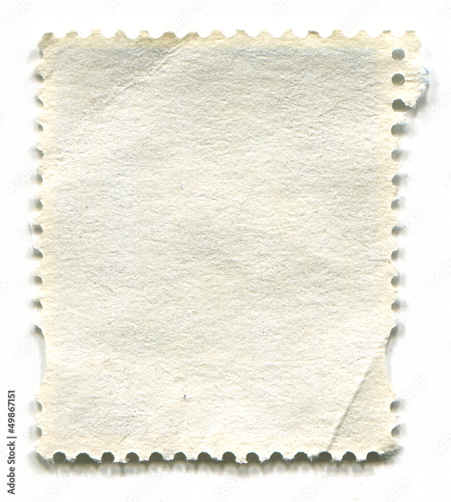 Fototapeta premium The reverse side of a postage stamp.
