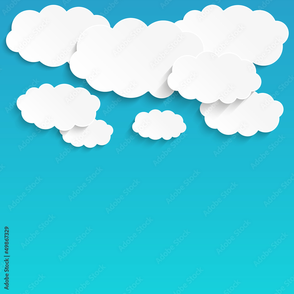 White paper clouds White paper clouds