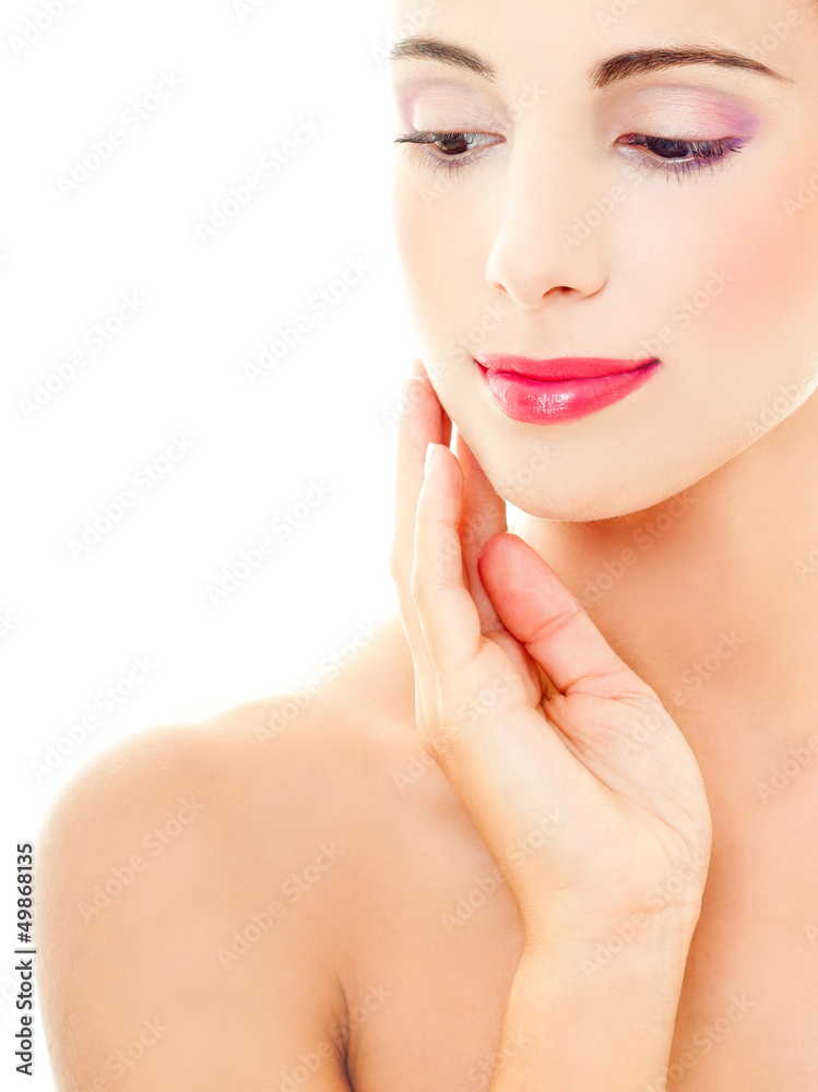 model with a professional makeup