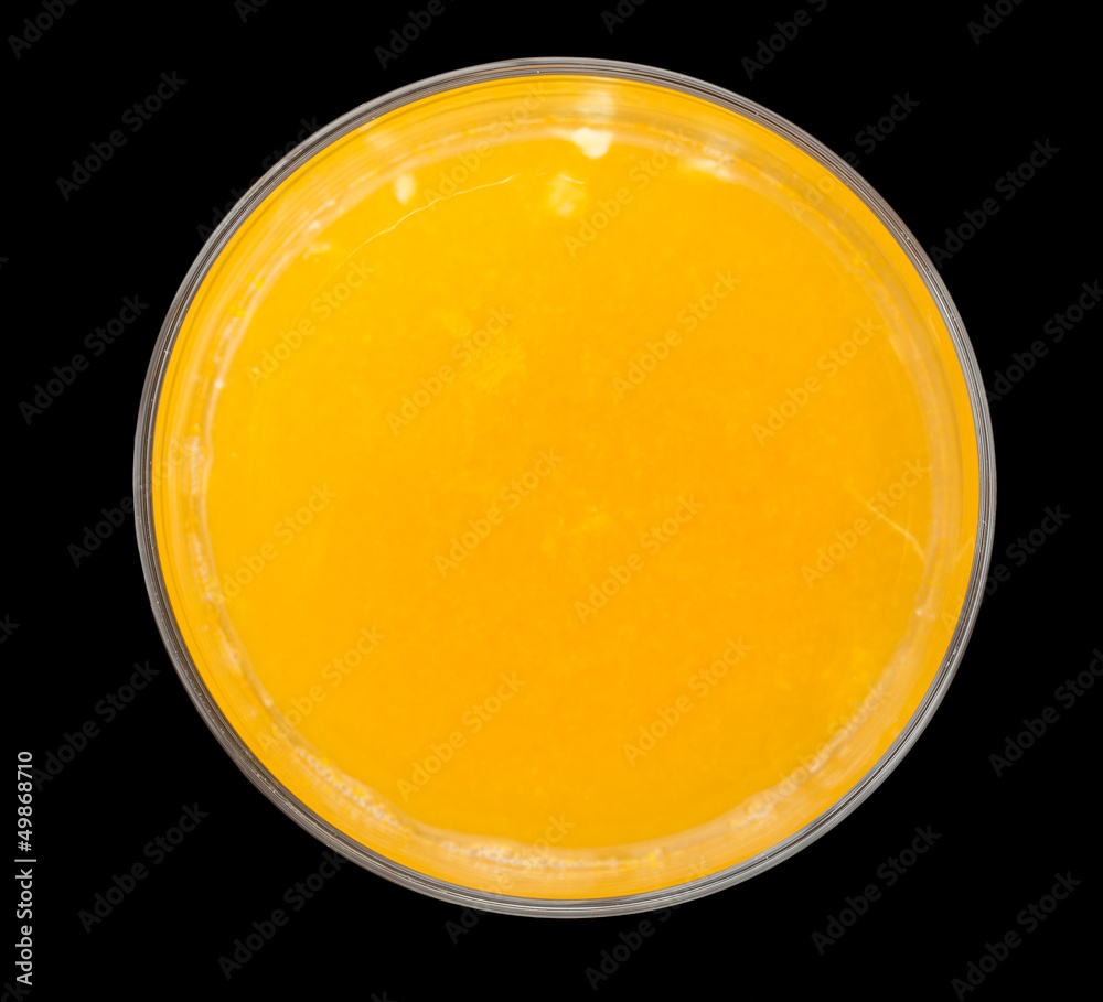 Top view of orange juice Top view of orange juice