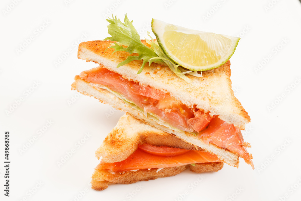 sandwiches with salmon