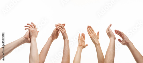 Group of hands applauding