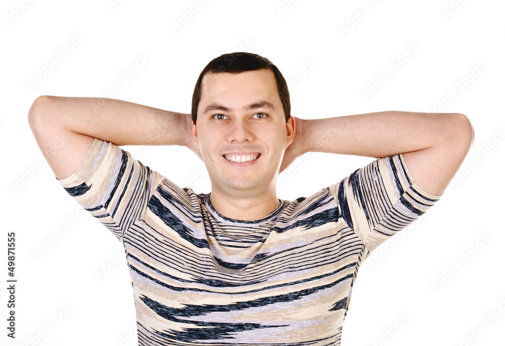 Portrait of happy young man isolated Portrait of happy young man isolated