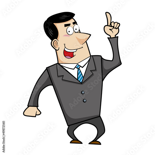 cartoon business man