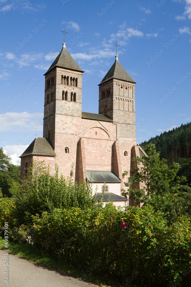 Fototapeta premium The church of St. Leger in Murbach abbey in France