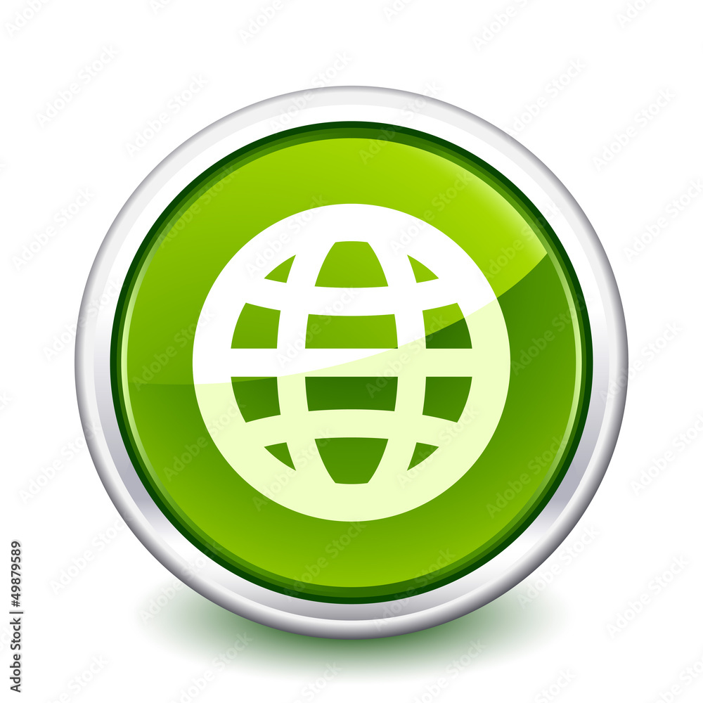 button green globe