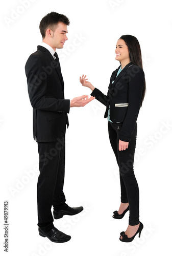 Isolated business couple
