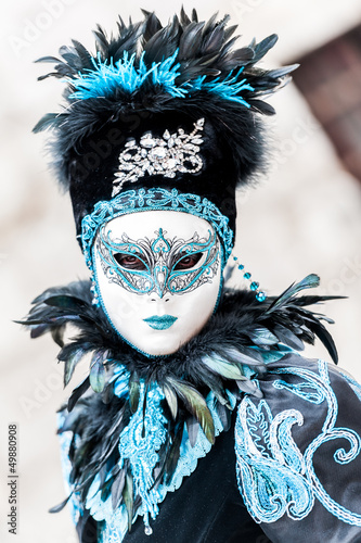 Masque carnaval bleu