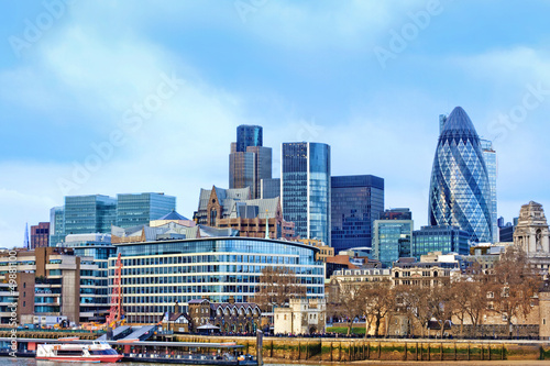 Modern buildings in London  cityscape
