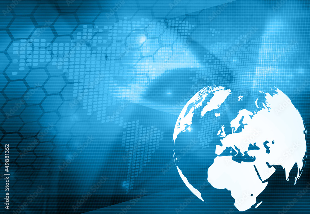 Naklejka premium Europe map technology