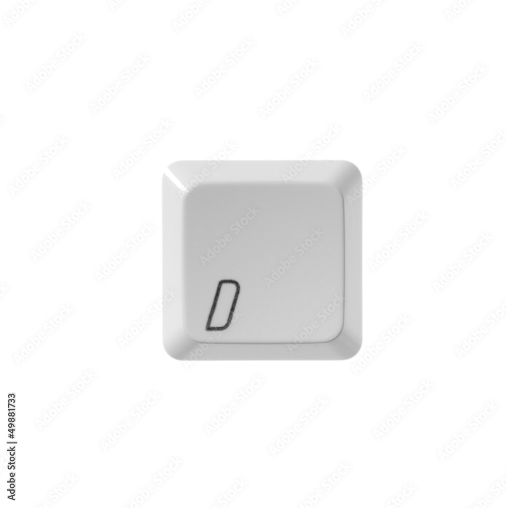 letter D white computer keyboard letter D white computer keyboard