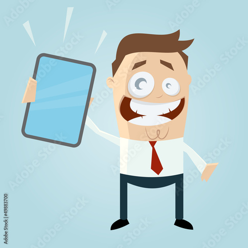 tablet lustig mann