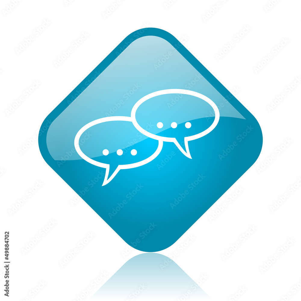 forum blue square glossy web icon forum blue square glossy web icon