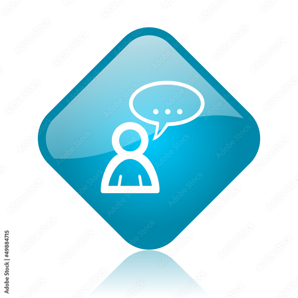 forum blue square glossy web icon forum blue square glossy web icon