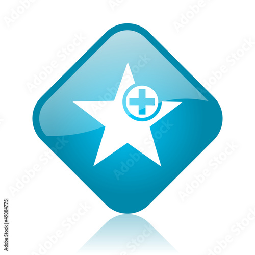 Free Download star blue square glossy web icon - GFXLoad