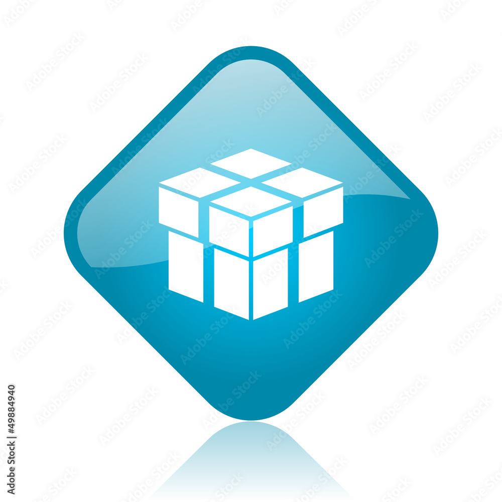 box blue square glossy web icon box blue square glossy web icon