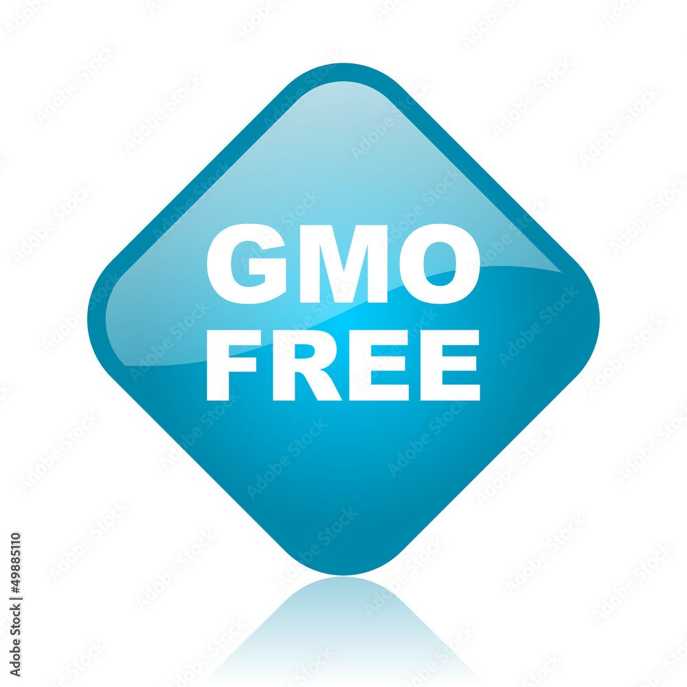 gmo free blue square glossy web icon gmo free blue square glossy web icon