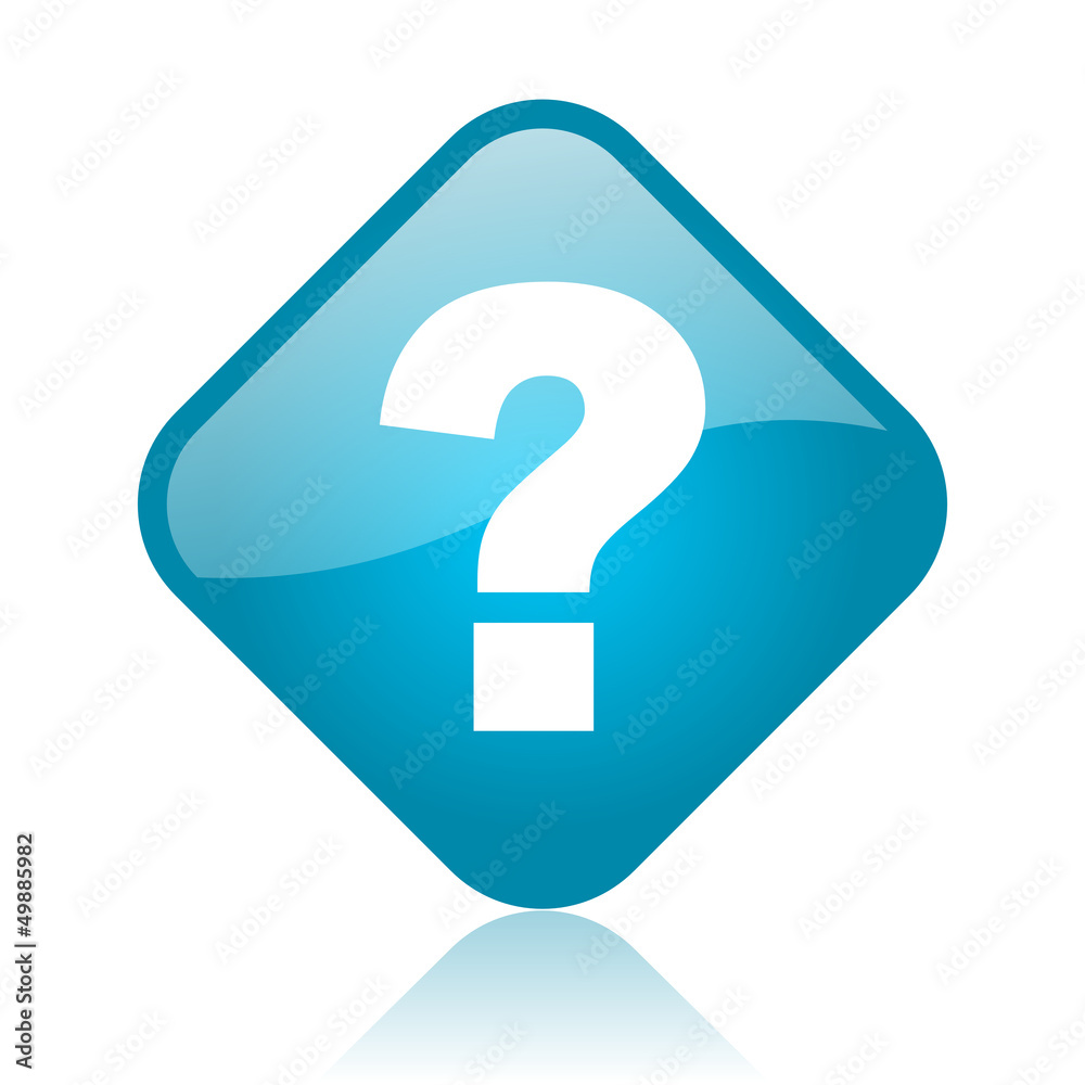 question mark blue square glossy web icon question mark blue square glossy web icon
