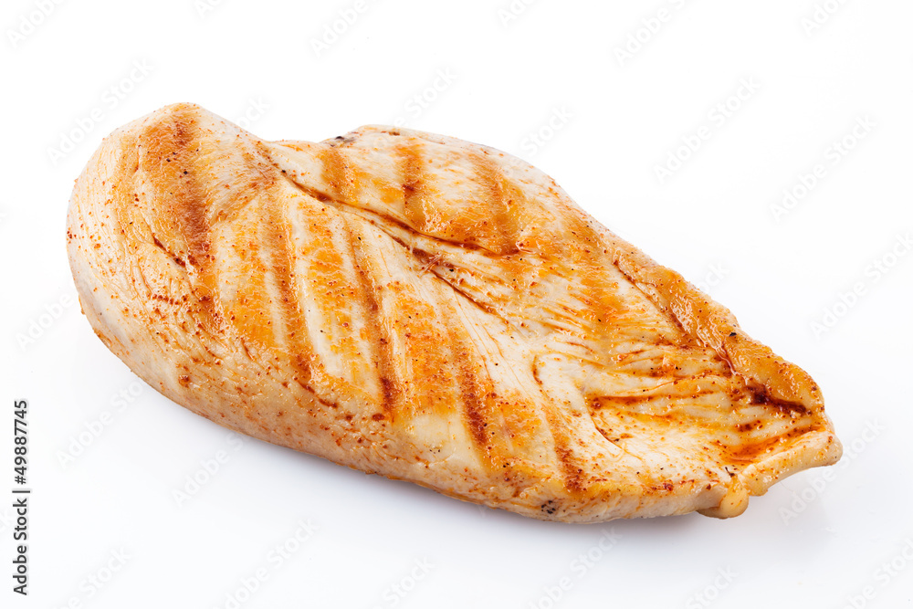 Grilled chicken breast with clipping path