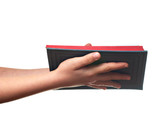 hand holding book