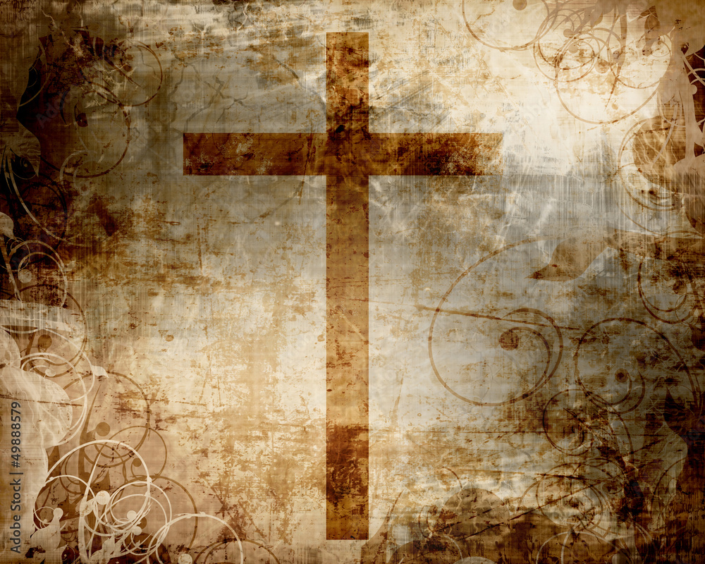 Cross on parchment