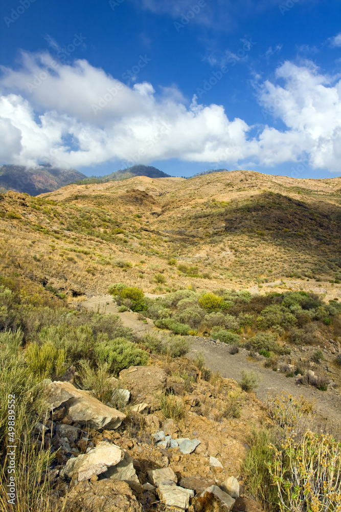 A beautiful mountain scape panorama in Gran Canaria, Spain A beautiful mountain scape panorama in Gran Canaria, Spain