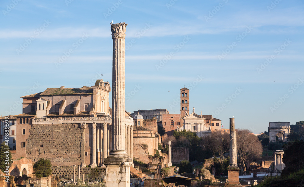 View of details of Ancient Rome
