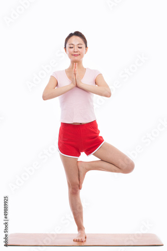Young Asian woman exercise yoga © 현수 김