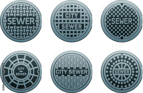vector manhole covers