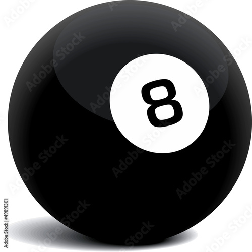 vector billiard 8 ball or fortune teller
