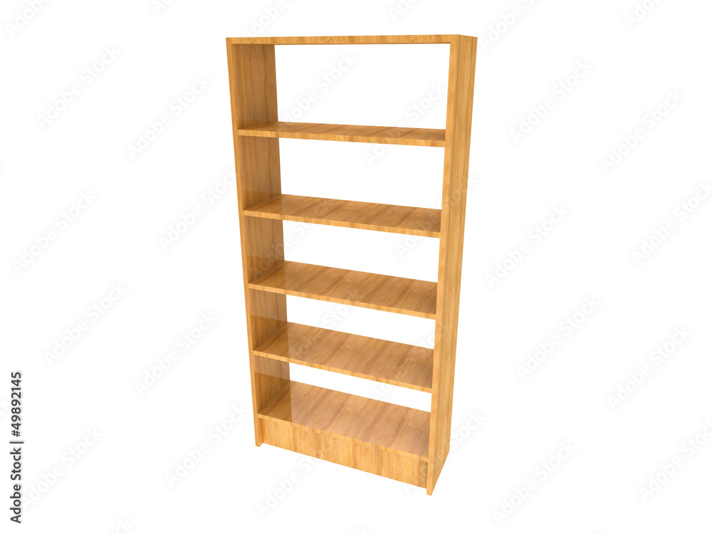 Naklejka Wooden Bookshelf