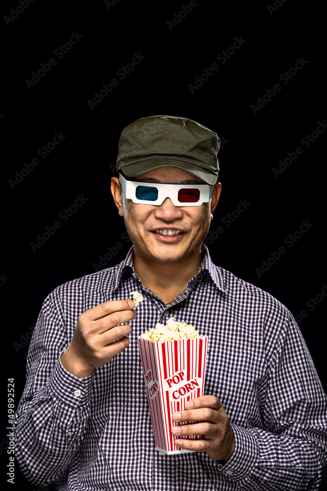 Naklejka premium Happy to be at the movies