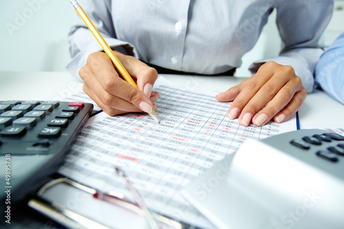Tablou pe pânză Accounting notes