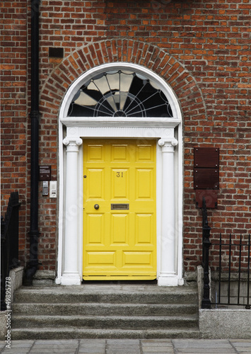 Closed door of a house,Dublin,Republic of Ireland © imagedb.com