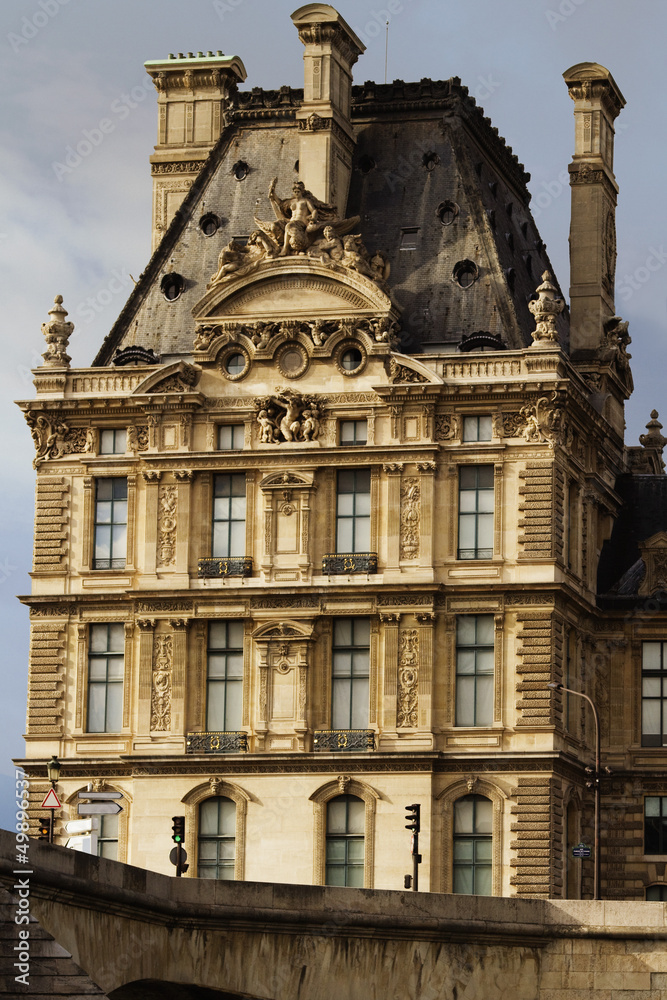 Low angle view of a palace, Luxembourg Palace, Paris, France