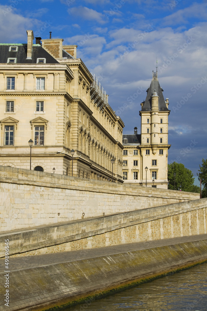 Palace near the river, Luxembourg Palace, Seine River, Paris, Fr