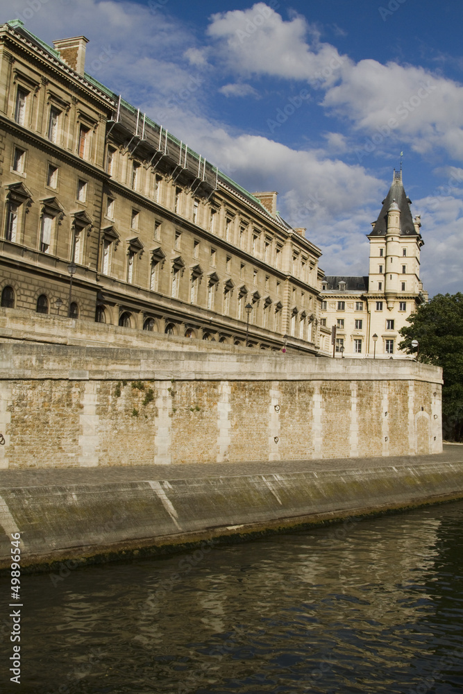 Palace near the river, Luxembourg Palace, Seine River, Paris