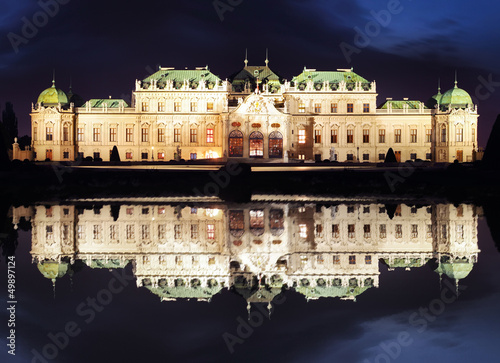 Vienna at night - Belvedere Palace, Austria