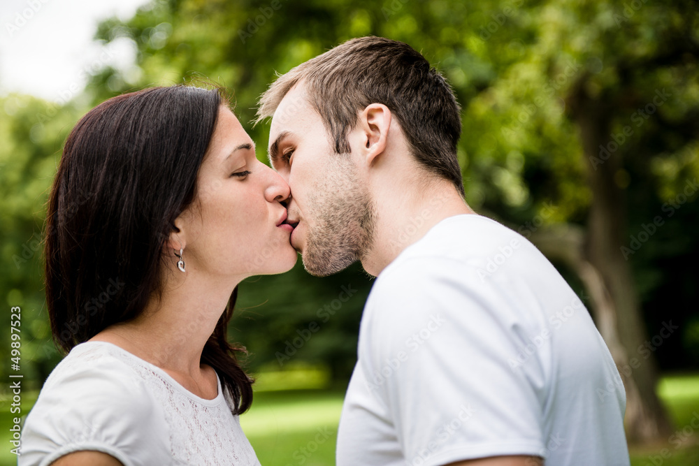 Young kissing couple in love Young kissing couple in love