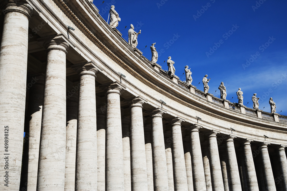 Low angle view of Berninis Column, Vatican City