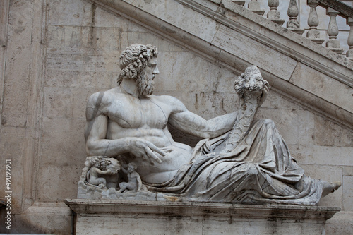 Rome - Sculpture of Tiber river in the Capitolium