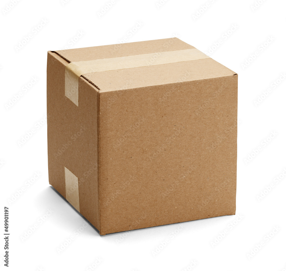 Brown Cardboard Box - obrazy, fototapety, plakaty 